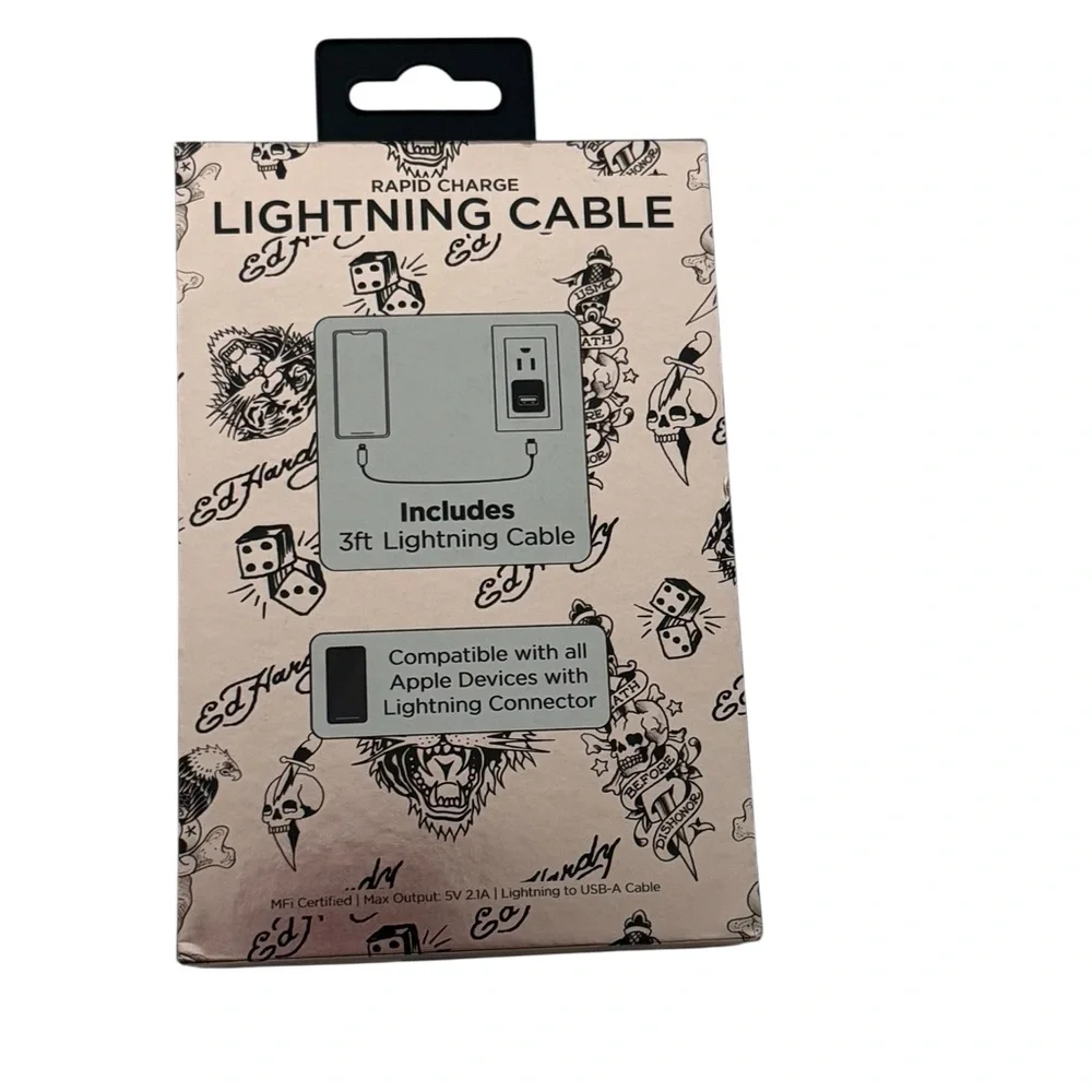 Ed Hardy Rose Gold Charging Cable - 3ft